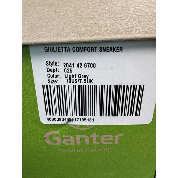 Gray Suede Giulietta Comfort Tie Sneaker German Ganter, UK Size 7.5, US Size 10 - Picture 7 of 11